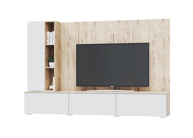 Тумба под ТВ 2420 Сканди MLK (Белый бланш)