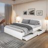 Кровать с основанием 1,6 м Симпл КР-17, Белый