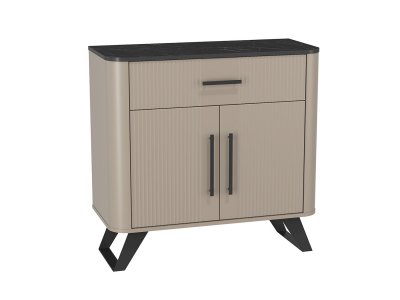 Фиделия комод 76.03 серый камень / мрамор черный