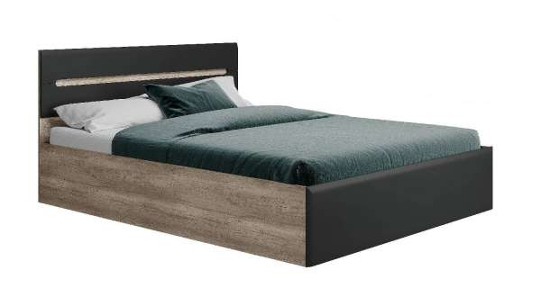 Кровать с настилом ЛДСП Наоми КР-11 160х200, графит