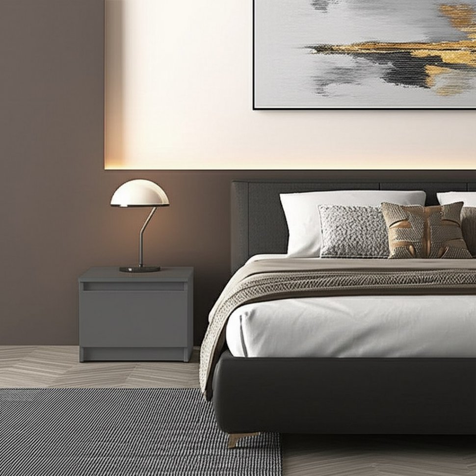 Тумба прикроватная Денвер (Графит серый)