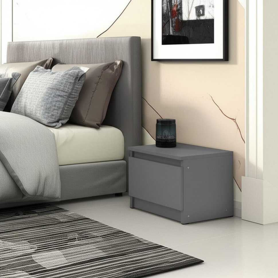 Тумба прикроватная Денвер (Графит серый)