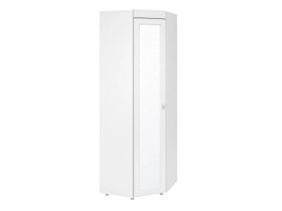 Шкаф угловой (гл.410) с зеркалом Монако МН-66 белое дерево