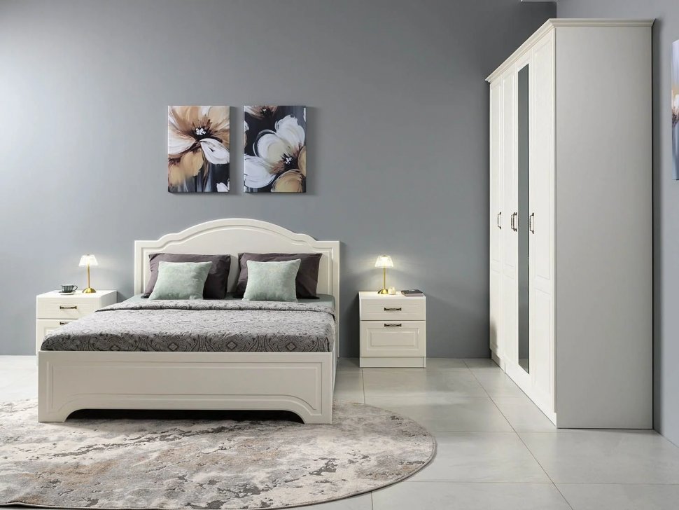 Спальня Ливерпуль 3 Белый/Ясень ваниль