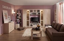 Шкаф угловой с зеркалом Глазов-мебель Sherlock 10 (Дуб сонома)