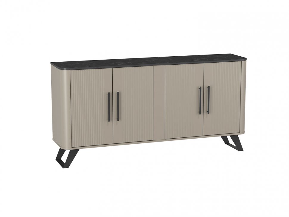 Фиделия комод 76.04 серый камень / мрамор черный