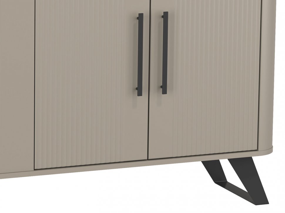 Фиделия комод 76.04 серый камень / мрамор черный