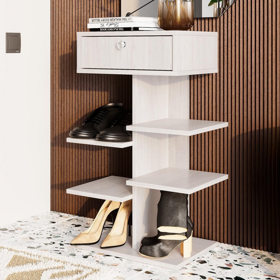 Тумба для обуви Ион (БТС) Ясень белый