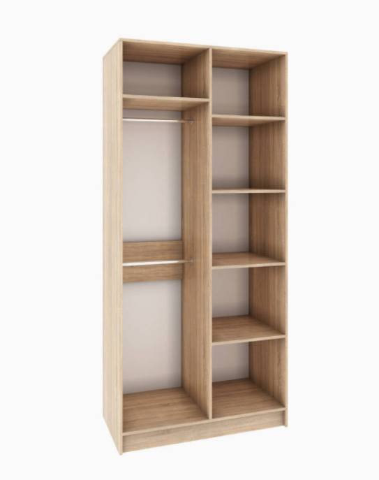 Шкаф 2-х створчатый Мадлен (Дуб шале серебро)