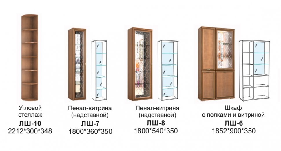 Полка навесная ЛН-2 Ливорно DOMANI