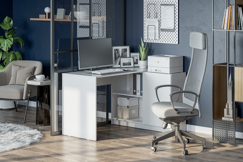 Письменный стол Майнд-03 (Белое дерево)