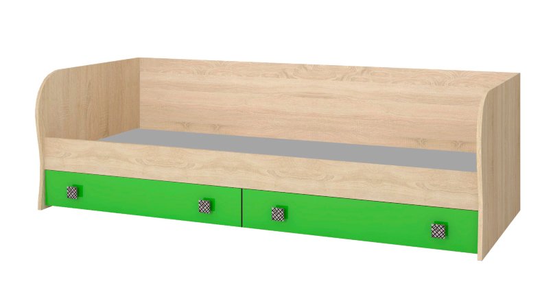 Кровать 80х186 Колибри ТЭКС с ящиками (Акрил Мохито)