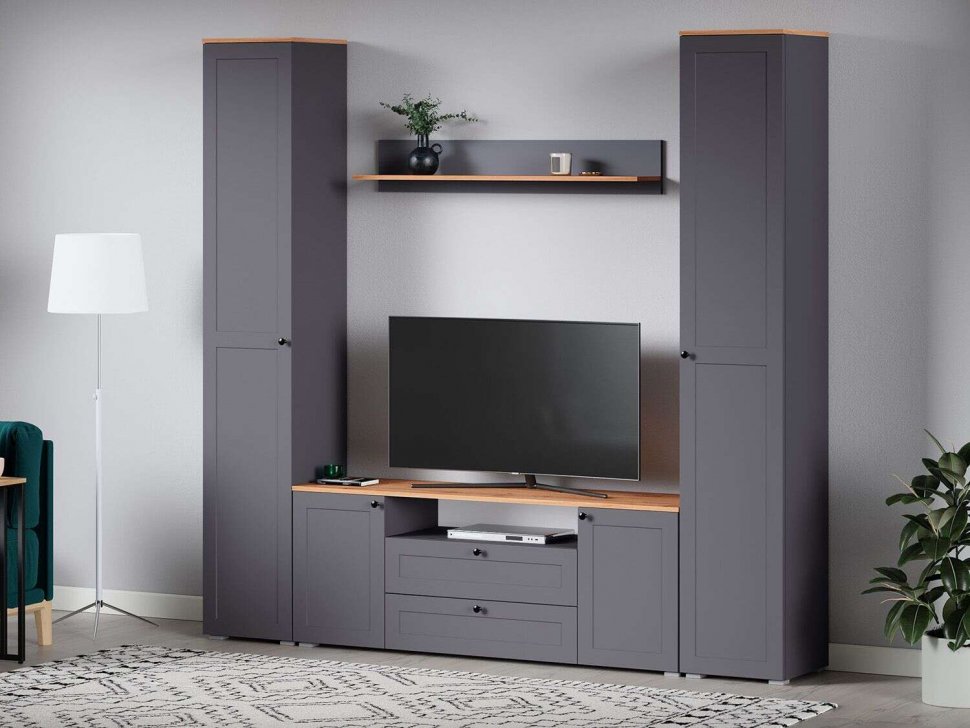 Гостиная Остин 2 графит/дуб золотой