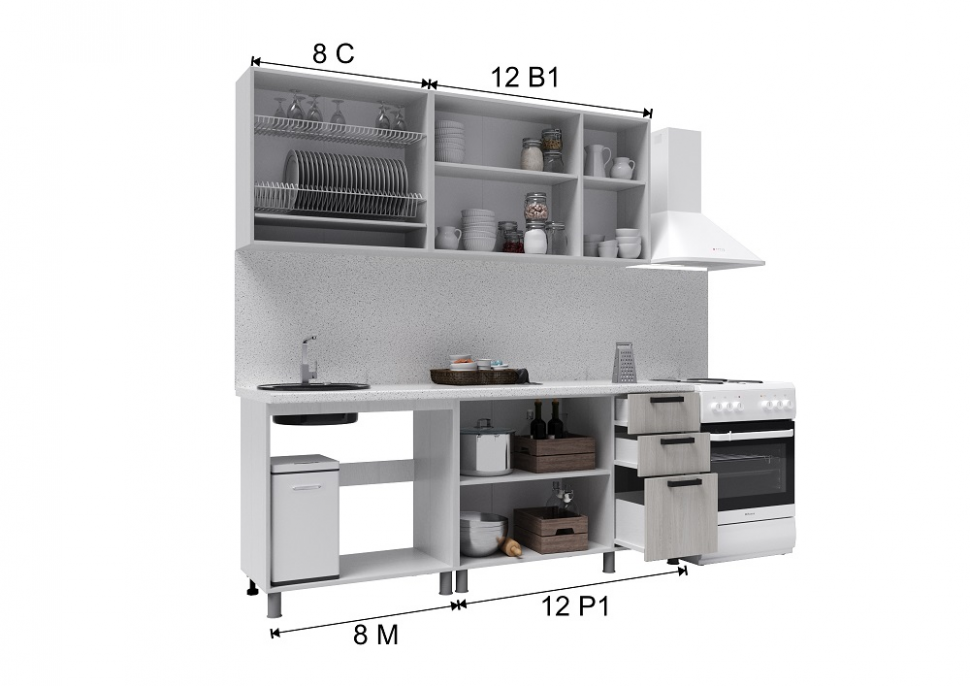 Кухня Кантри 2 м