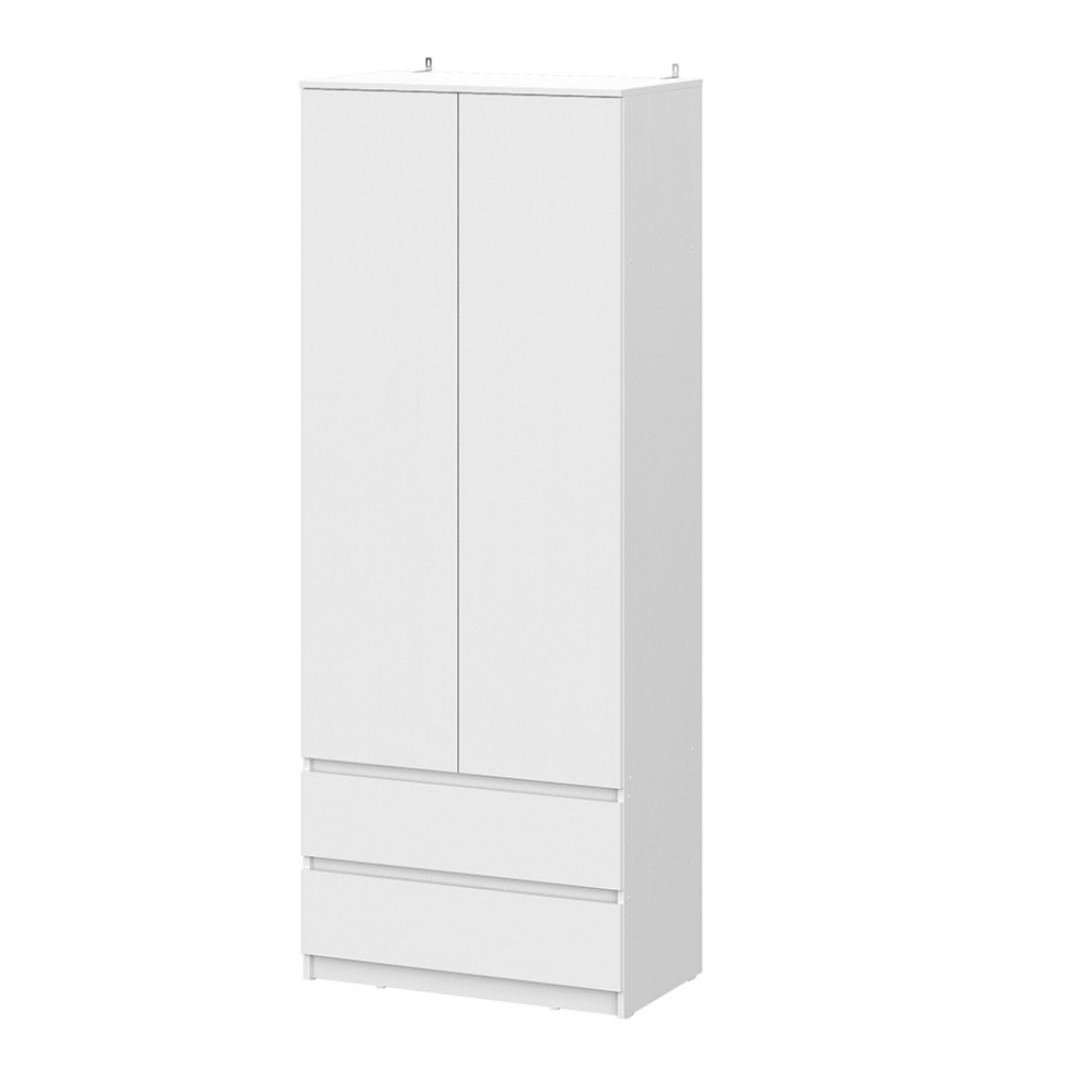 Шкаф двухстворчатый с ящиками Денвер (Серия 2), Белый