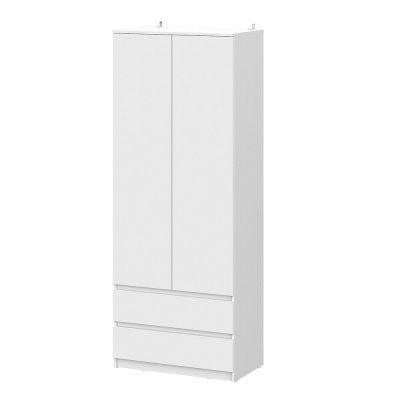 Шкаф двухстворчатый с ящиками Денвер (Серия 2), Белый
