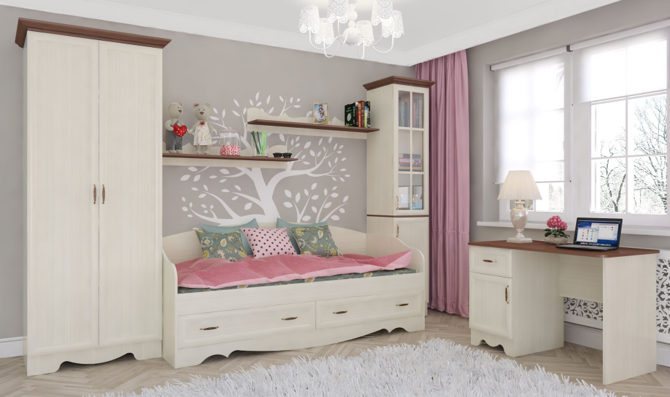 Латте 51-01 Стол письменный Бодега Светлый / Орех Донской