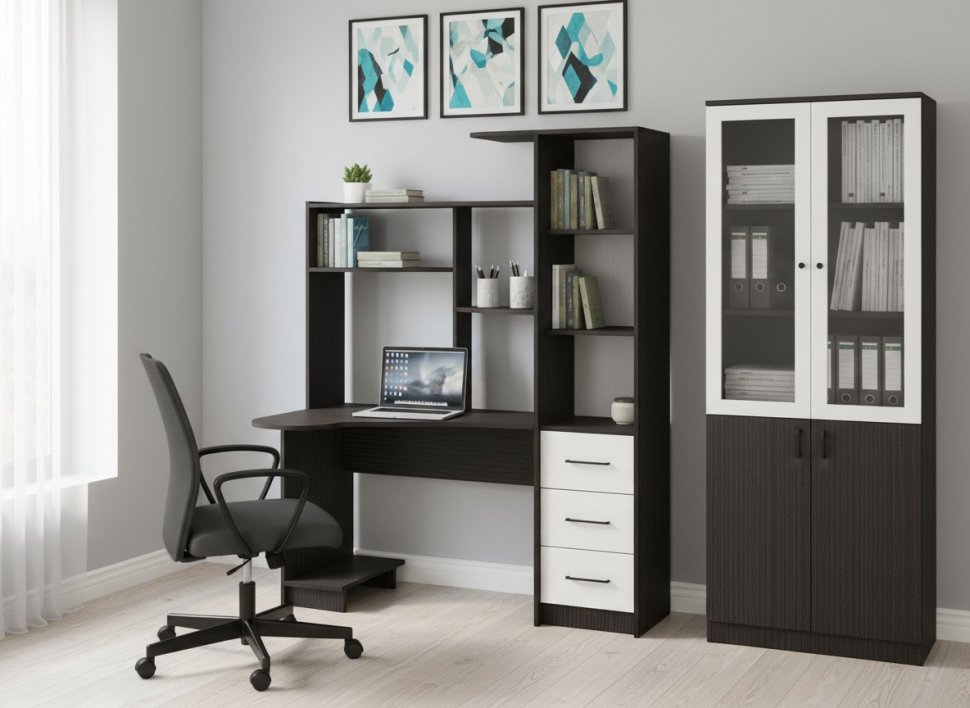 Интел-9 стол компьютерный Бодега Темный / Светлый