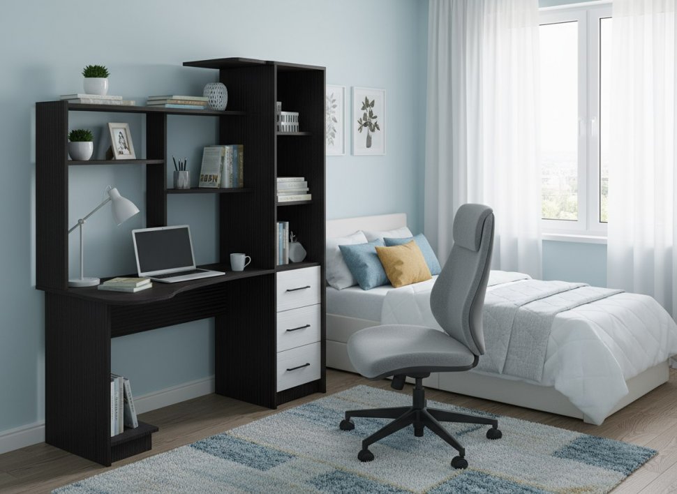 Интел-9 стол компьютерный Бодега Темный / Светлый