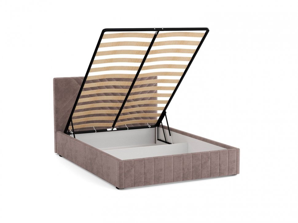 Кровать Гамма 1600 велюр тенерифе стоун