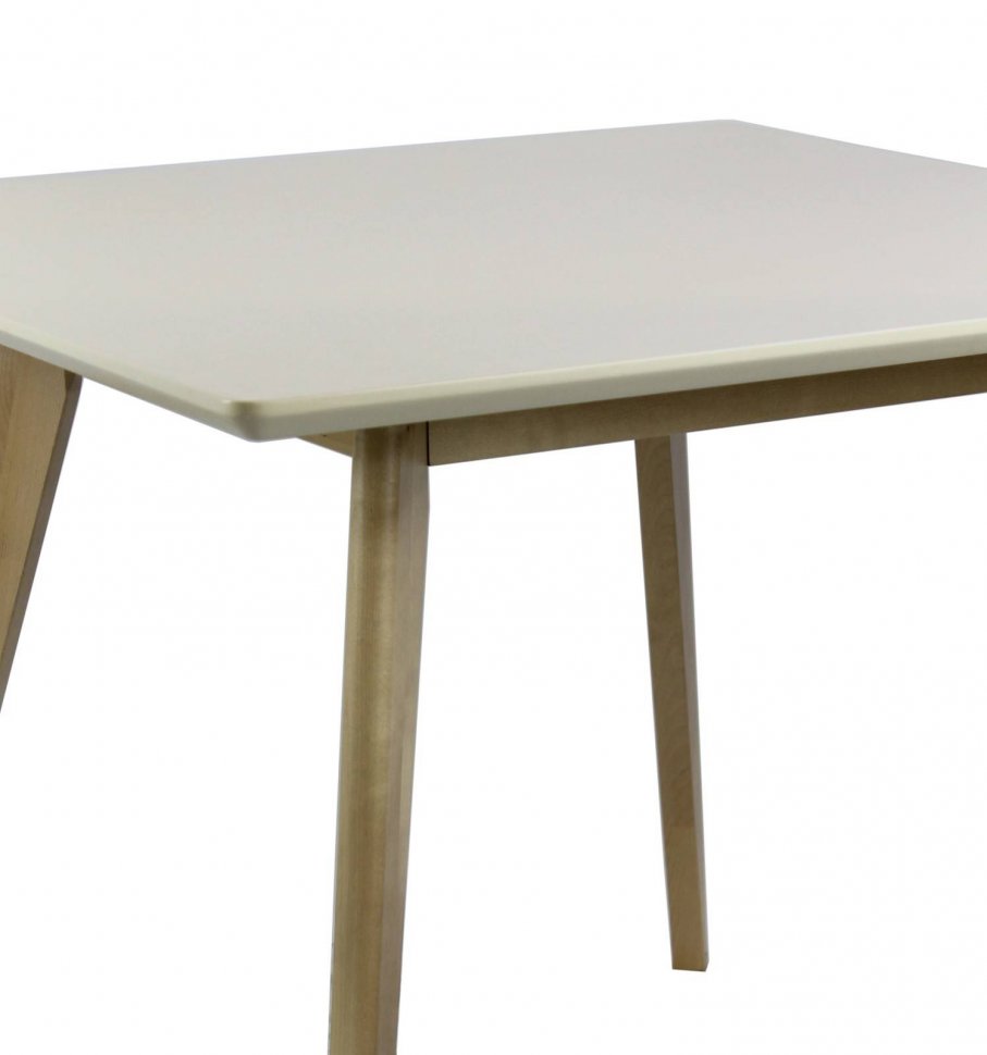 Стол обеденный Олсон Мини 90 (Слоновая кость/натуральный)