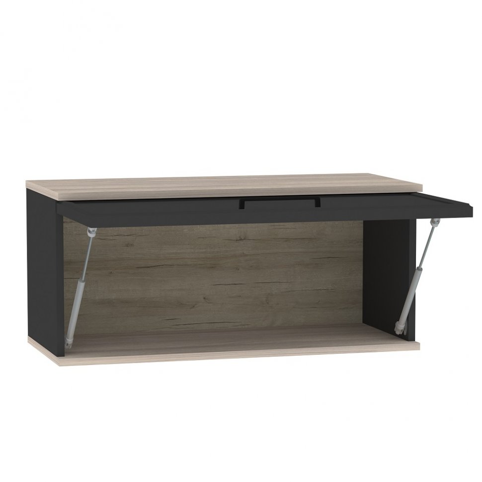 Шкаф навесной Аурелио 4 (Глазов) Антрацит