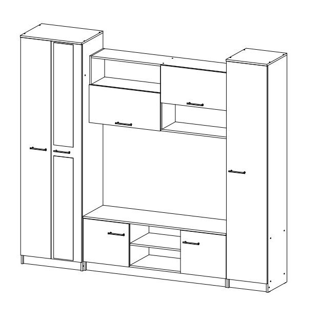 Гостиная Герда белый (Интерьер Центр) Комплект