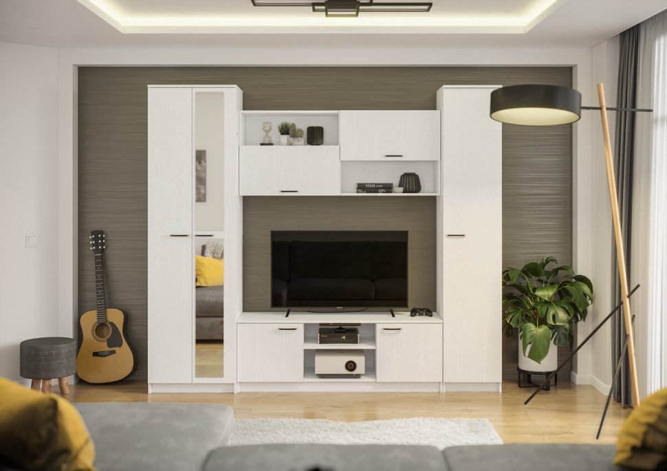 Гостиная Герда белый (Интерьер Центр) Комплект