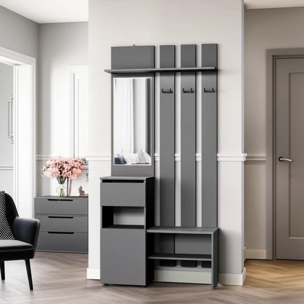 Мини-прихожая Денвер (Графит серый)