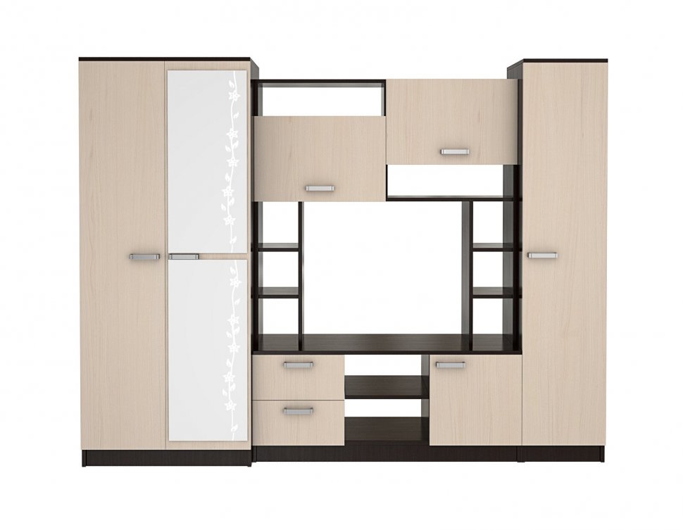 Стенка для гостиной Флора БТС (Венге)