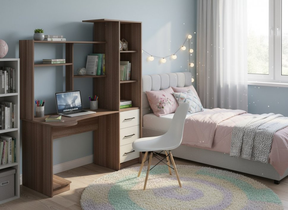 Интел-9 стол компьютерный Ясень Шимо темный / Светлый