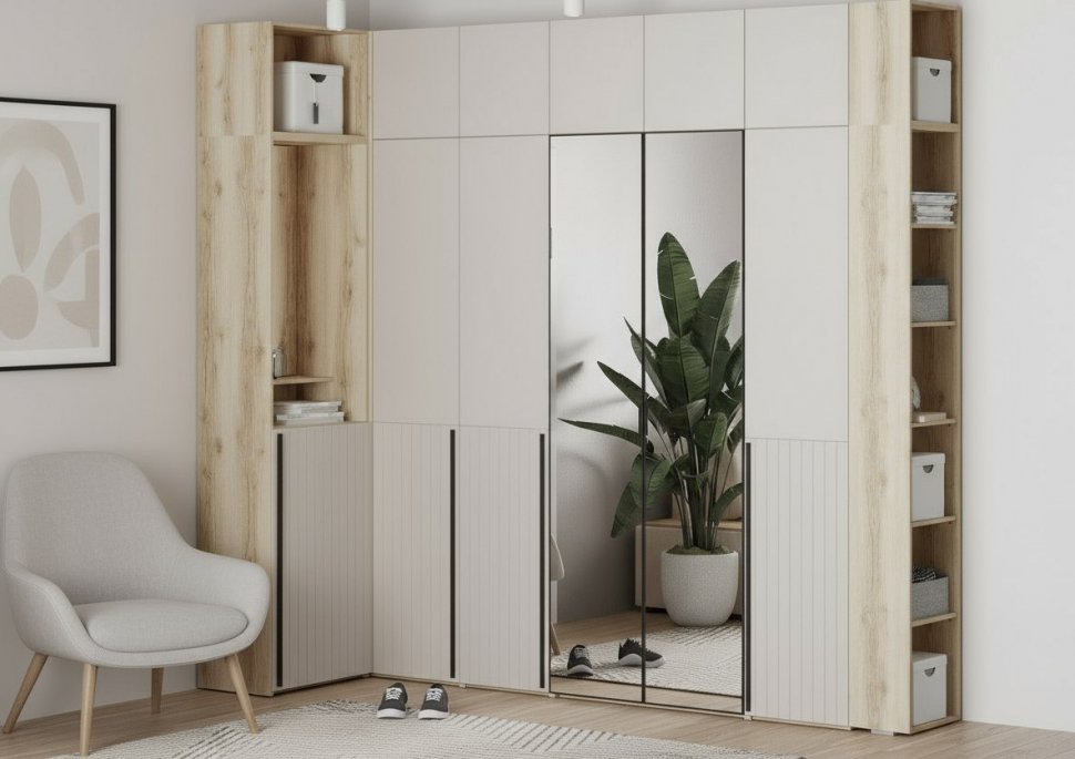 Прихожая Арден 1 Дуб Делано / Сантьяго софт