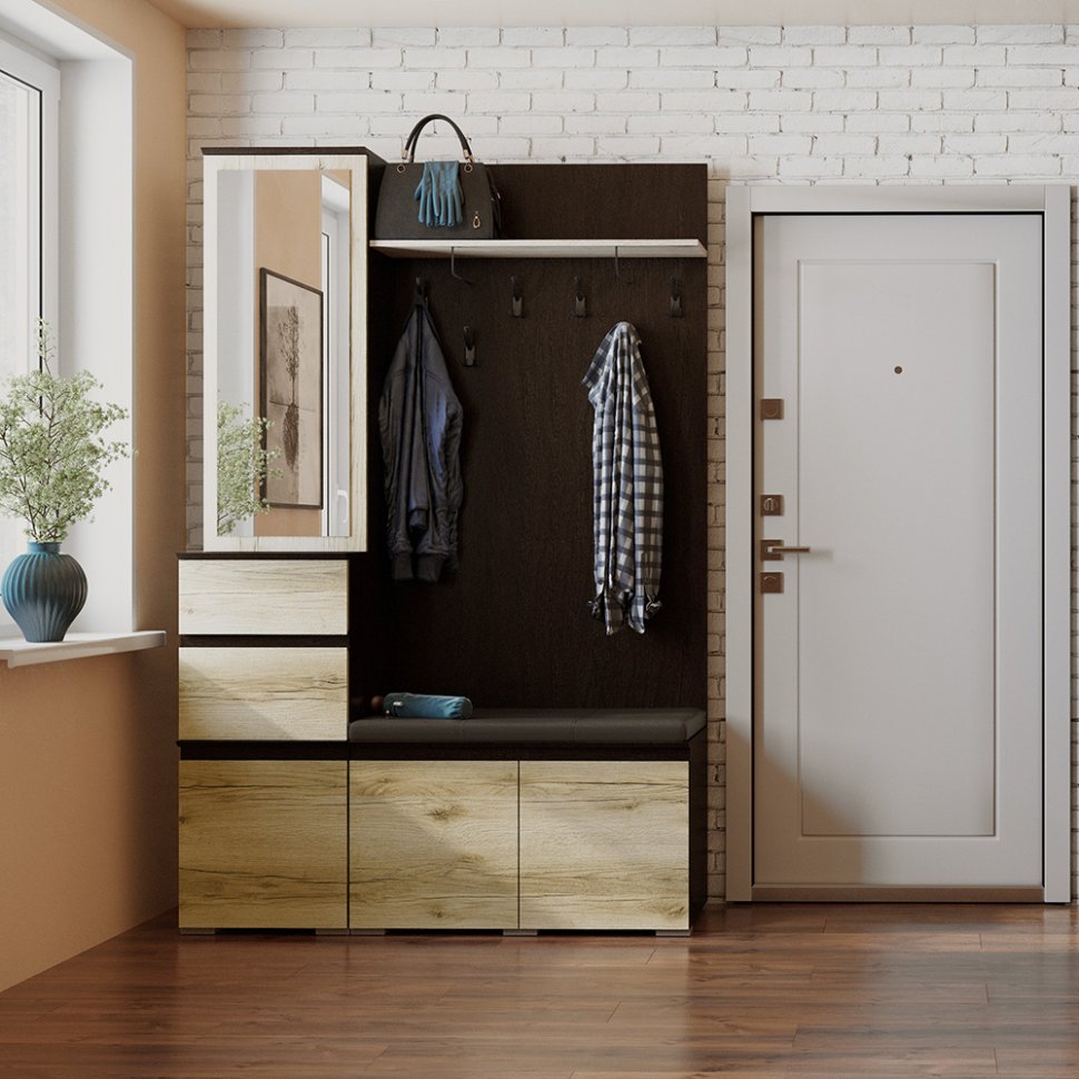 Тумба с зеркалом Плейона (ТЭКС) Дуб делано