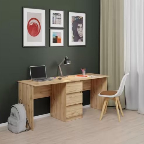 Стол письменный двухместный Матеуш-6 (Комфорт-S) Дуб Вотан