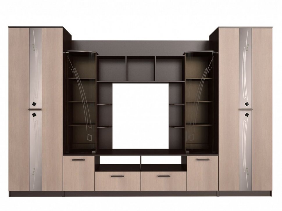 Стенка для гостиной Венеция БТС (Венге)