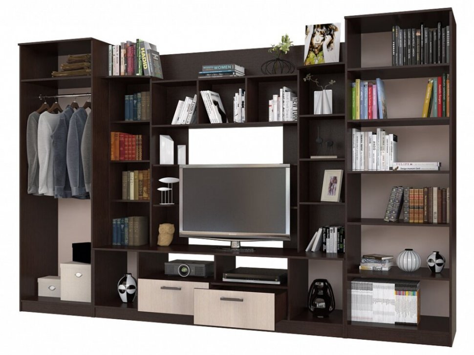 Стенка для гостиной Венеция БТС (Венге)