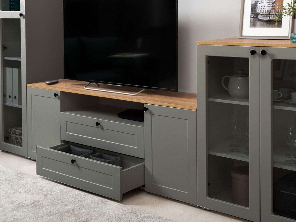 Гостиная Остин 3 графит/дуб золотой