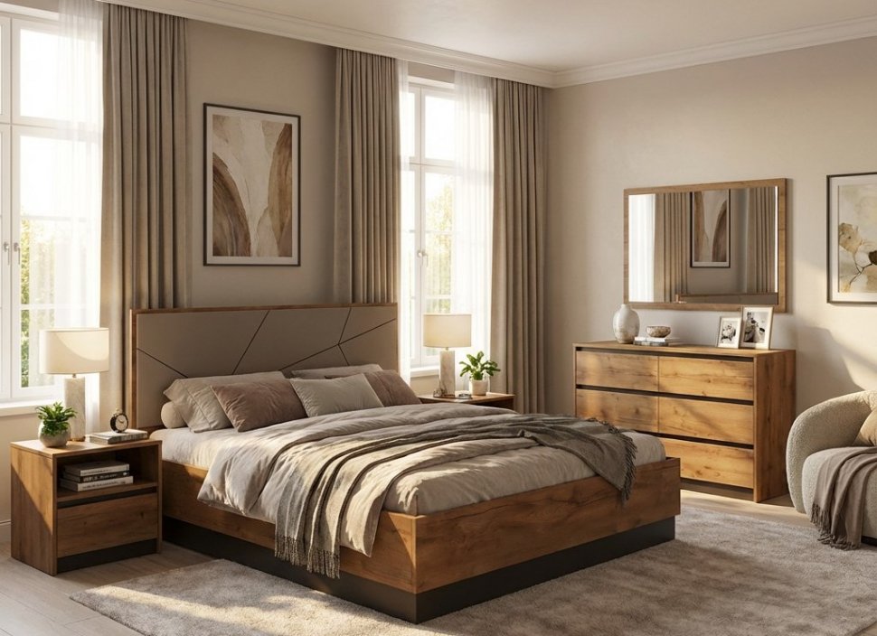 Кровать Гамма с ортопедическим основанием 54.15 Таксония/Грей