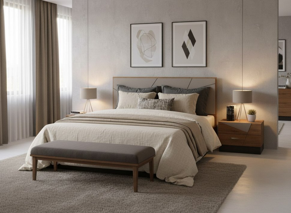 Кровать Гамма с ортопедическим основанием 54.15 Таксония/Грей