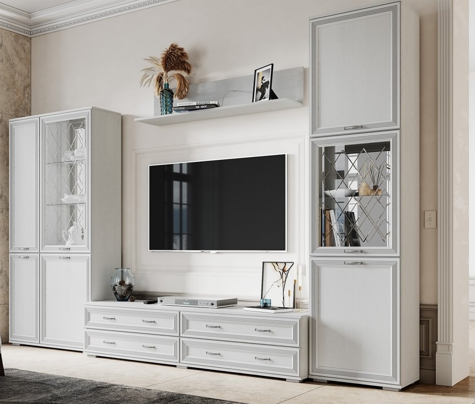 Полка навесная ЛН-1 Ливорно (Домани) Ясень Анкор светлый