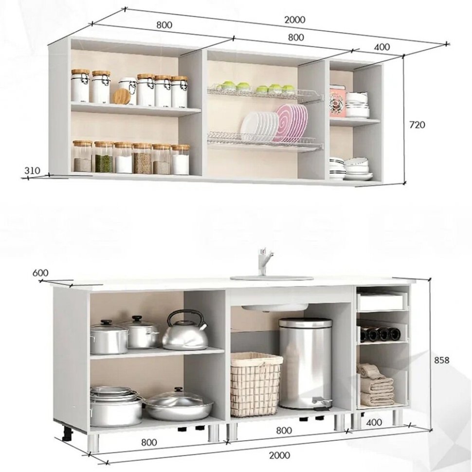 Кухня Крафт 2 м, Крафт, Черный янтарь