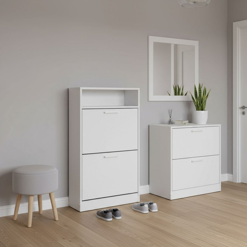 Обувница ОБ 1 (Серия 3), Белый текстурный