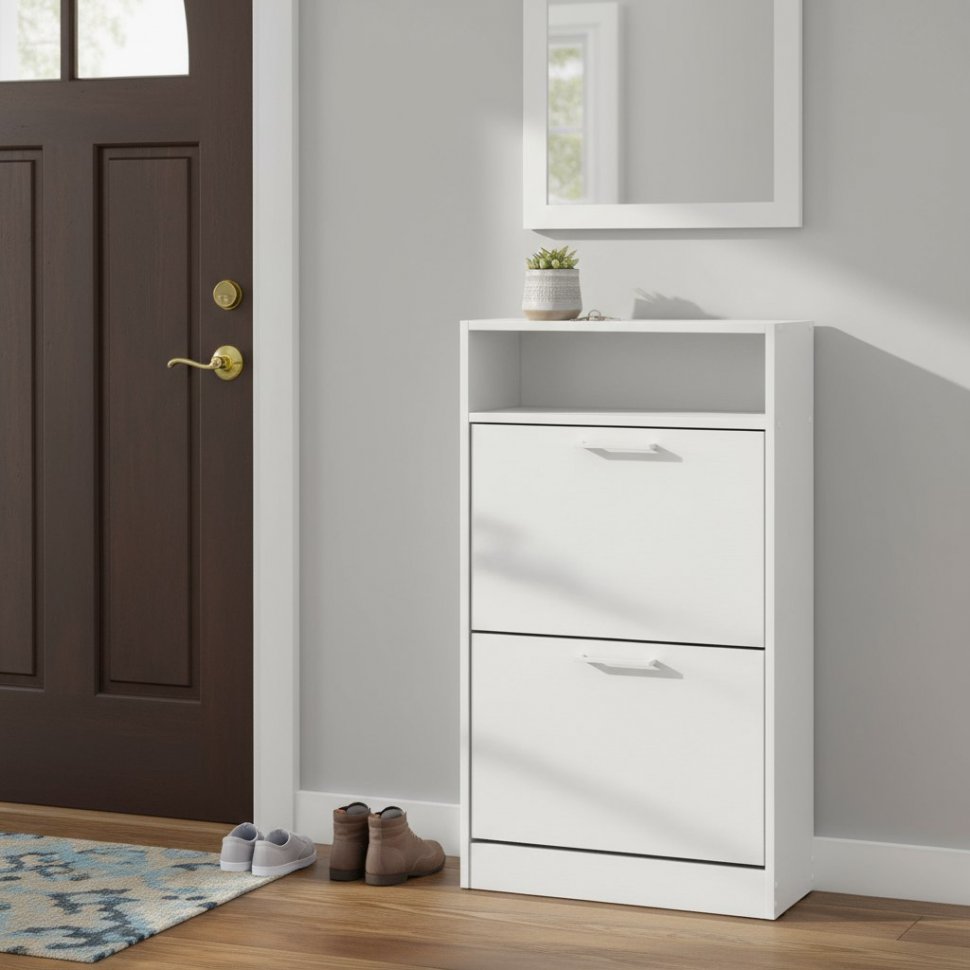 Обувница ОБ 1 (Серия 3), Белый текстурный