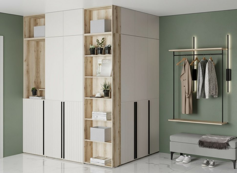 Прихожая Арден 2 Дуб Делано / Сантьяго софт