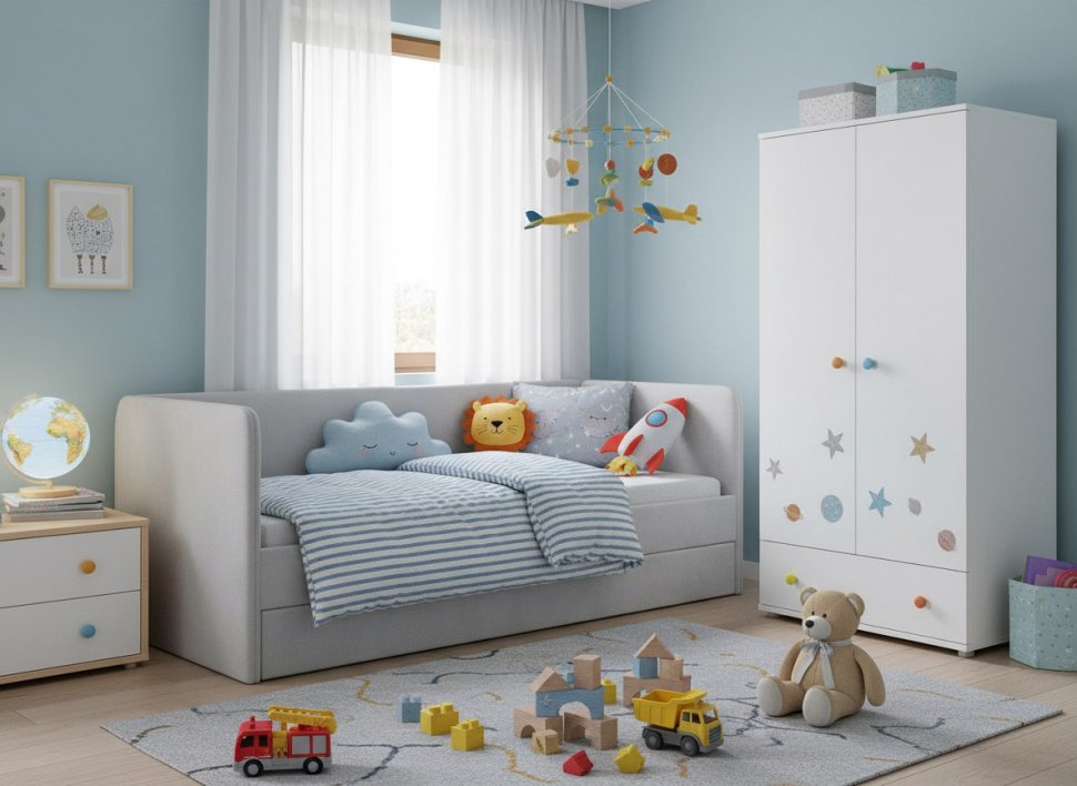 Кровать Молли модель 302 Велюр Ультра Смог