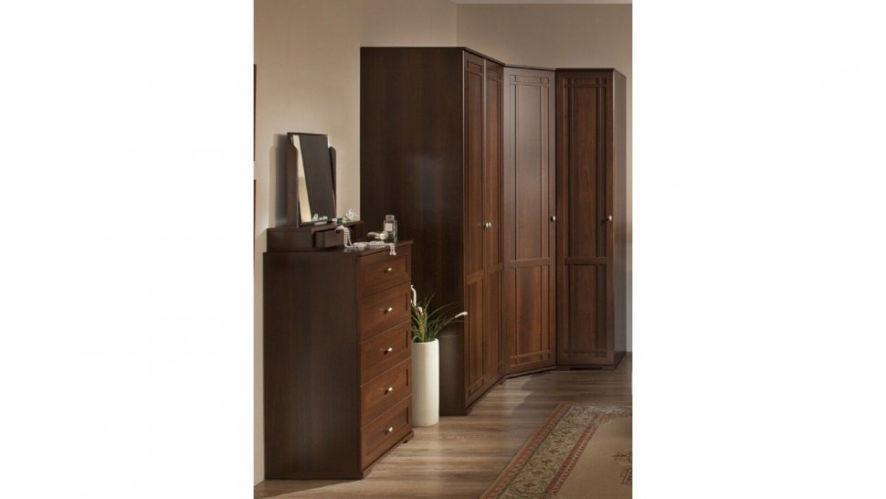 Шкаф угловой Sherlock 10 Глазов (Орех шоколадный)