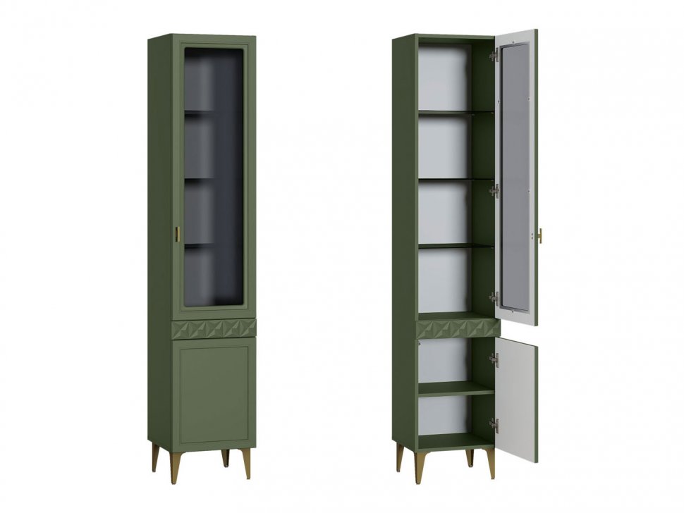 Гостиная Марион-1 Дымчатый зеленый / Олива шагрень