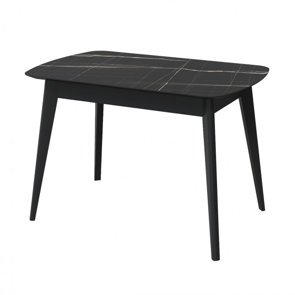 Стол обеденный 120х80 Прайм (MLK) Черный Тунис