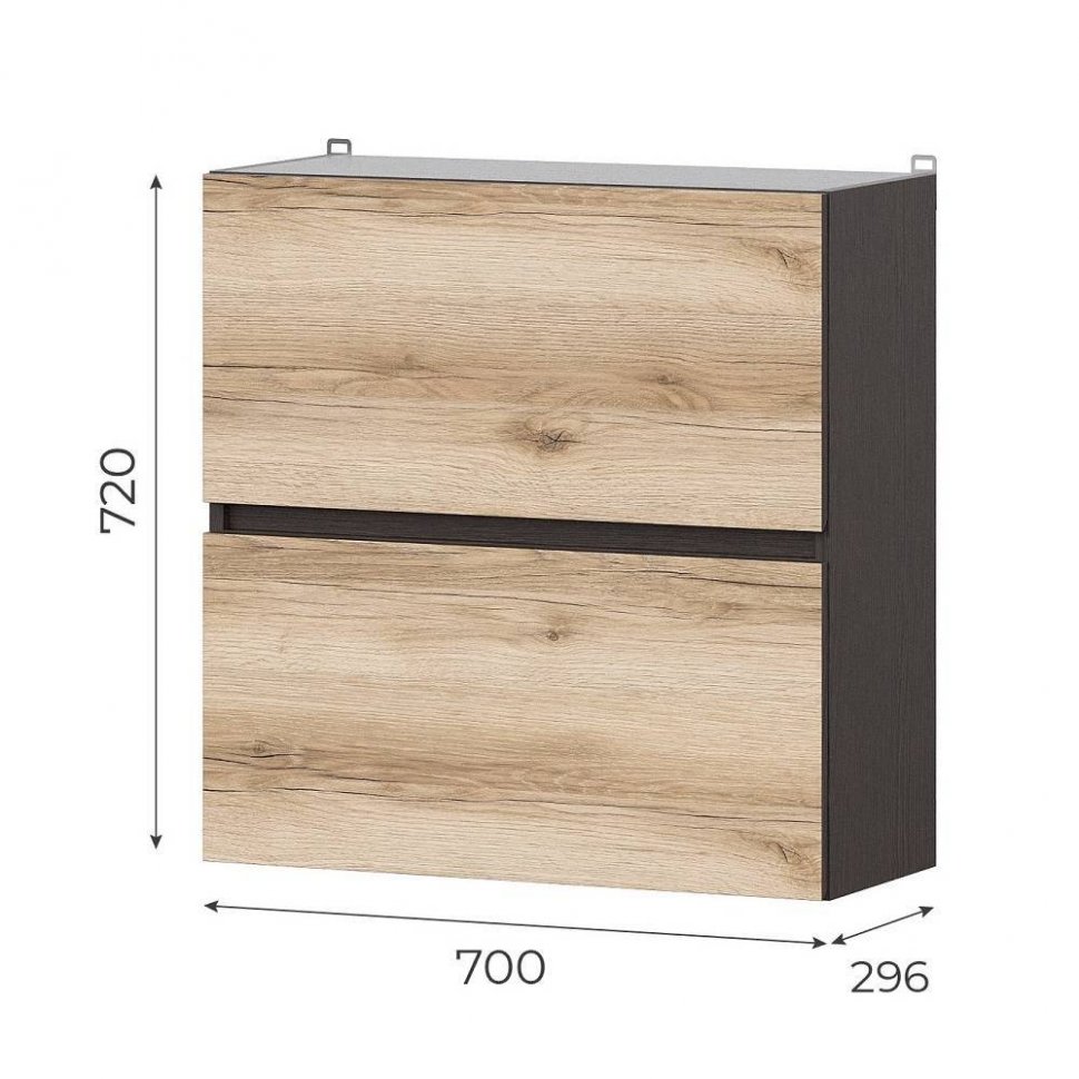 Шкаф навесной 7в2 Берген 2