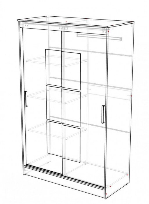 Шкаф-купе Элегант 1 (Ясень Шимо)